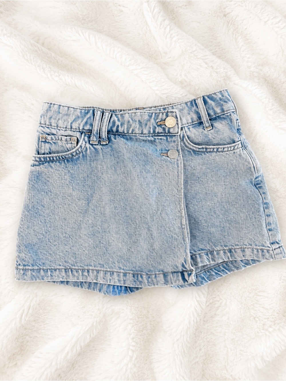 GAP Kids Youth Size 10 Denim Skort | Light Wash | Shorts Underneath | Like New